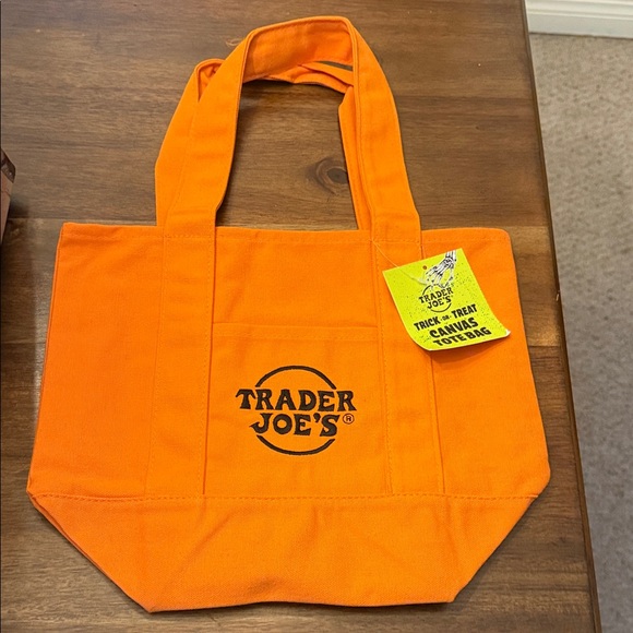 Trader Joe’s Handbags - Trader Joe's Orange Canvas Mini Tote Bag